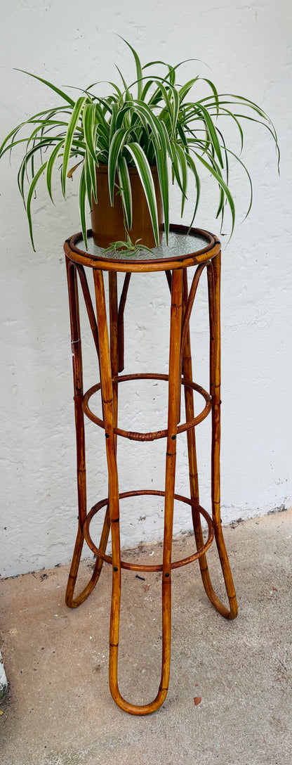 Vintage blomsteropsats i bambus