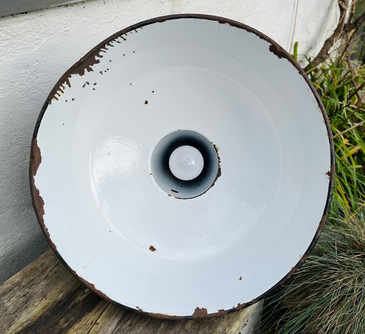 Industriel Pendel i Støvet Grøn Emalje