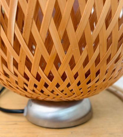 Ikea bordlamper i flettet bambus, sæt på 2
