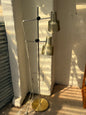Retro standerlampe i messing og krom