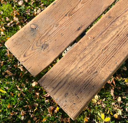 Gammel bænk i fyrretræ (2)