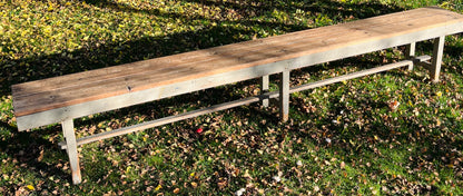 Gammel bænk i fyrretræ (2)