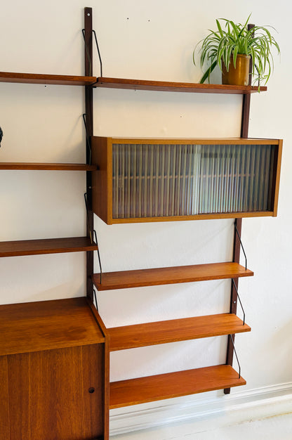 Stort PS reolsystem i teak
