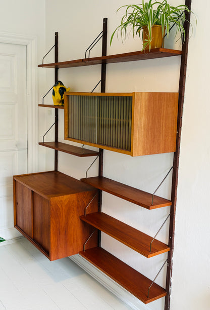 Stort PS reolsystem i teak
