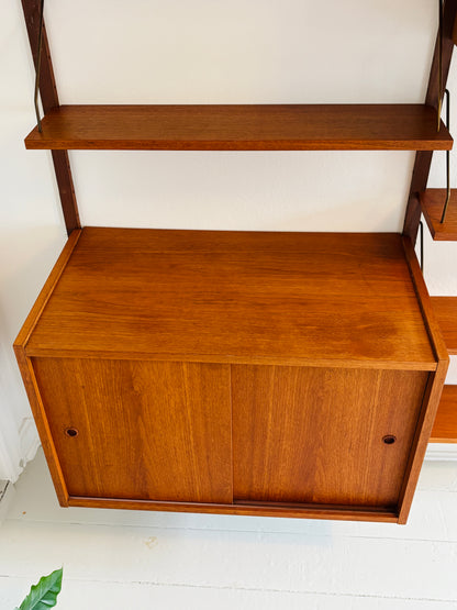 Stort PS reolsystem i teak