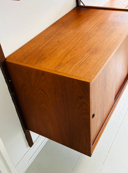 Stort PS reolsystem i teak
