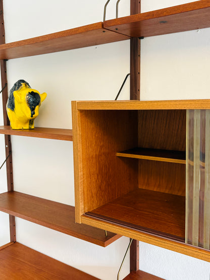 Stort PS reolsystem i teak