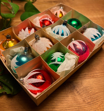 Vintage julekugler 〰️ 12 stk.