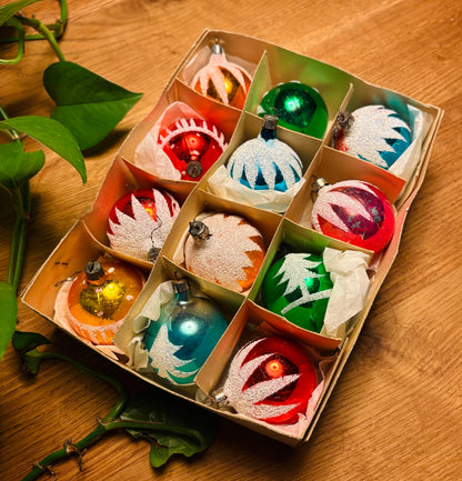 Vintage julekugler 〰️ 12 stk.