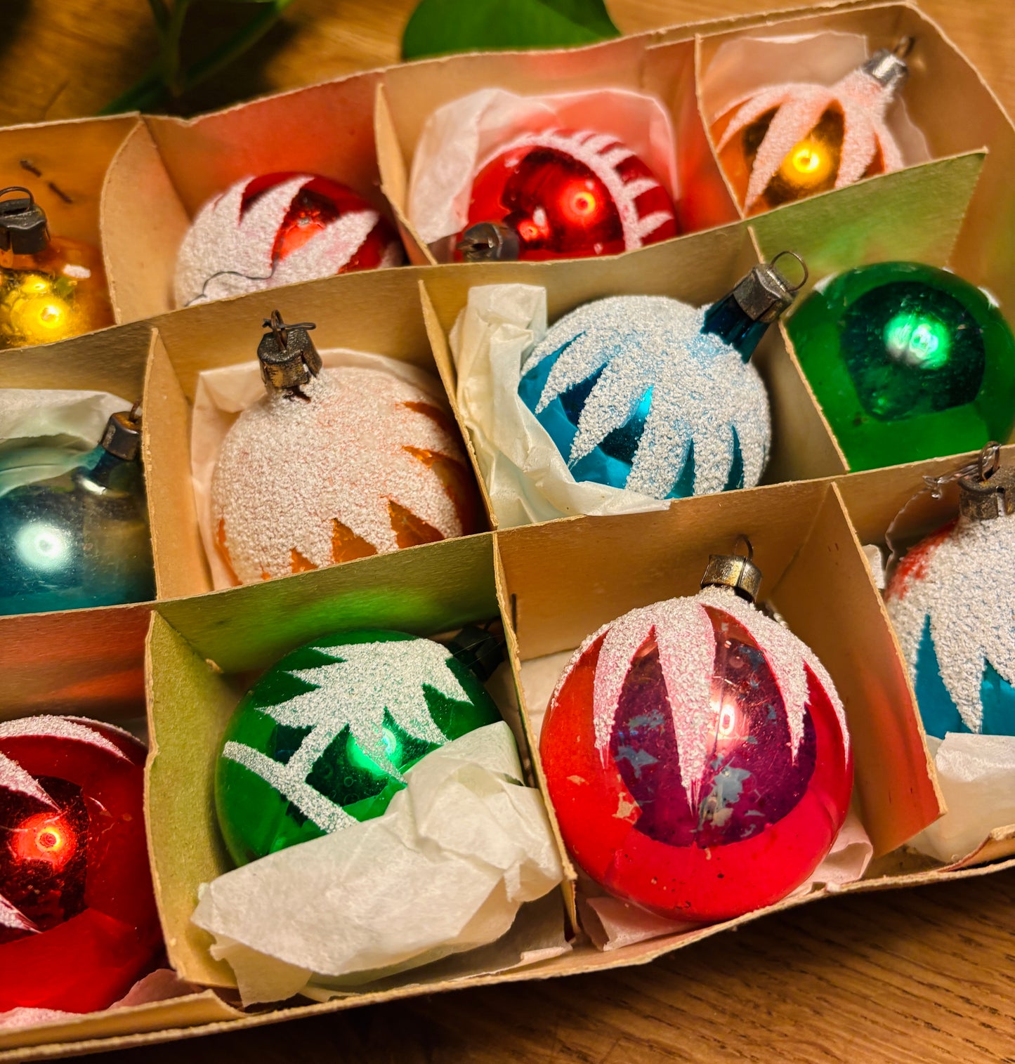 Vintage julekugler 〰️ 12 stk.