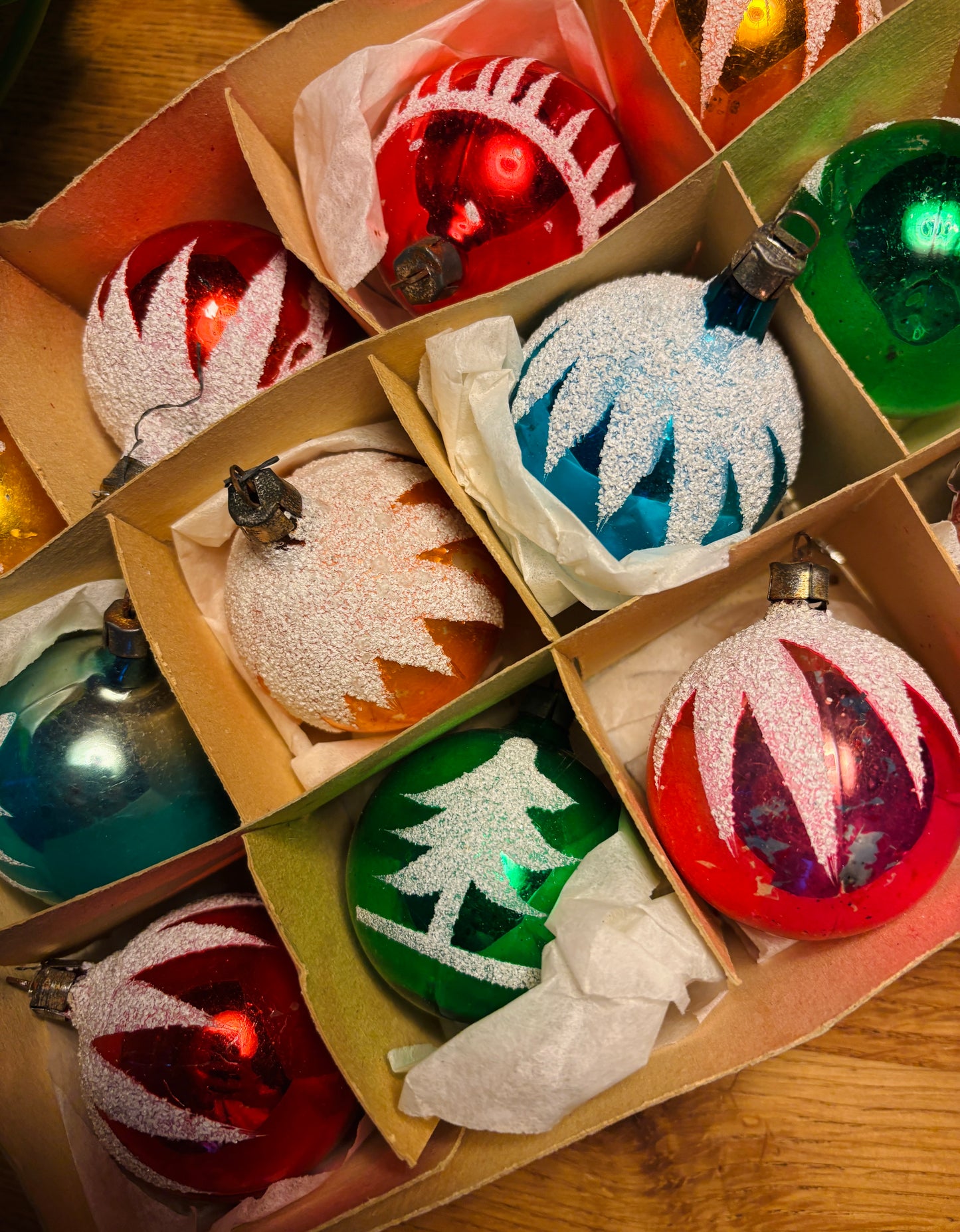Vintage julekugler 〰️ 12 stk.