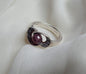 Sølvring med rosa sten