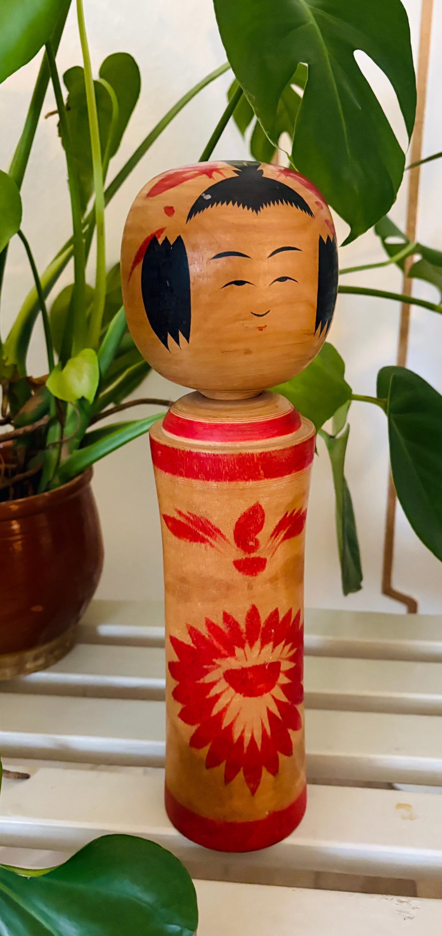 Stor vintage Kokeshi dukke