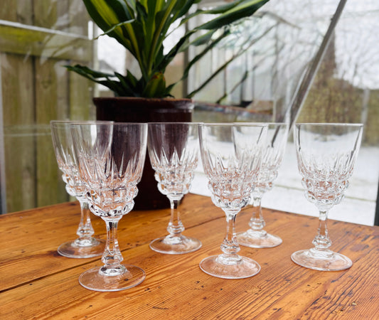 Pompadour rødvinsglas i krystal